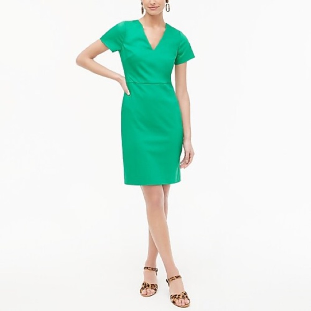 J. Crew Factory Green V-Neck Work Dress, 10